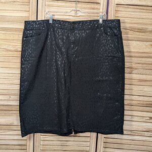 Cato Black Textured Skirt Size 24W